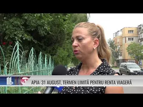 APIA: 31 AUGUST, TERMEN PENTRU RENTA VIAGERĂ