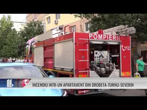 INCENDIU ÎNTR-UN APARTAMENT DIN DROBETA-TURNU-SEVERIN