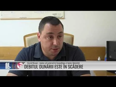 DEBITUL DUNĂRII ESTE ÎN SCĂDERE