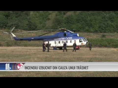 INCENDIU IZBUCNIT DIN CAUZA UNUI TRĂSNET