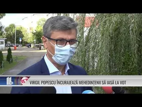 VIRGIL POPESCU ÎNCURAJEAZĂ MEHEDINȚENII SĂ IASĂ LA VOT