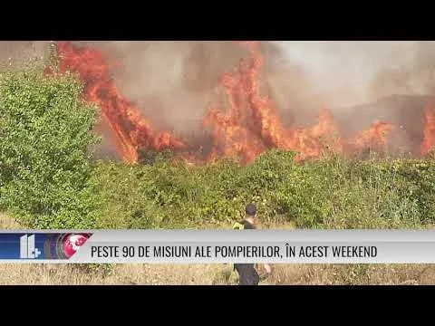 PESTE 90 DE MISIUNI ALE POMPIERILOR, ÎN ACEST WEEKEND