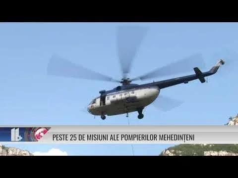 PESTE 25 DE MISIUNI ALE POMPIERILOR MEHEDINȚENI