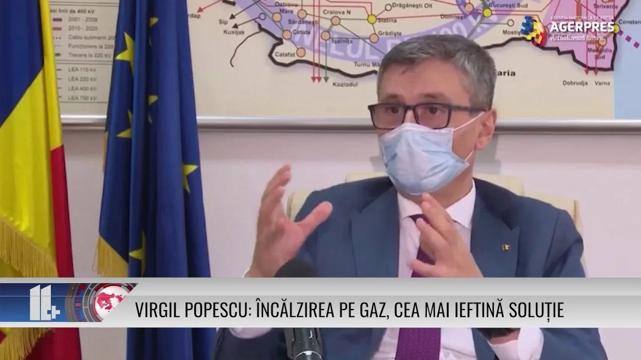 VIRGIL POPESCU: ÎNCĂLZIREA PE GAZ, CEA MAI IEFTINĂ SOLUȚIE