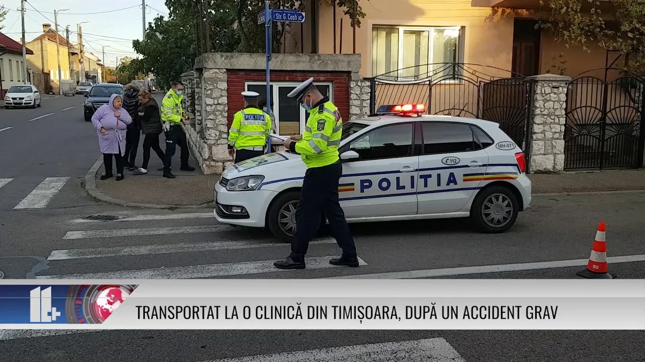 TRANSPORTAT LA O CLINICĂ DIN TIMIȘOARA, DUPĂ UN ACCIDENT GRAV