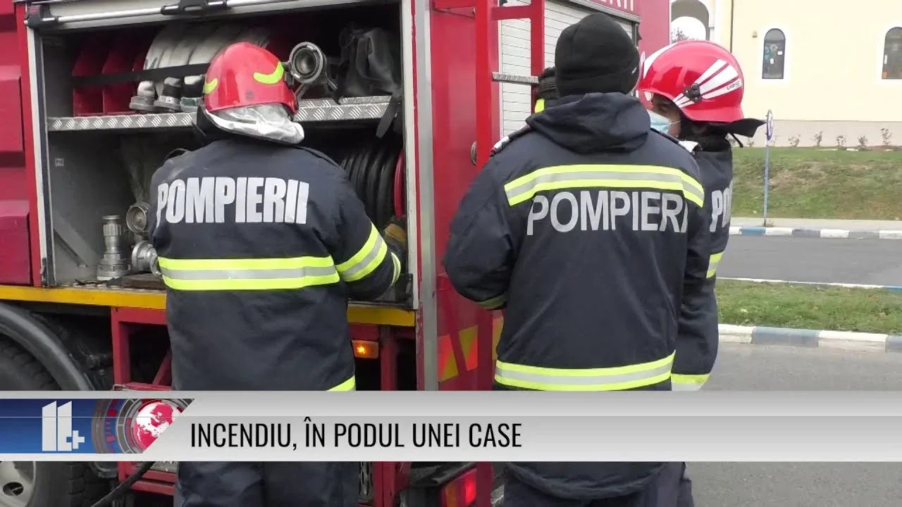 INCENDIU, ÎN PODUL UNEI CASE