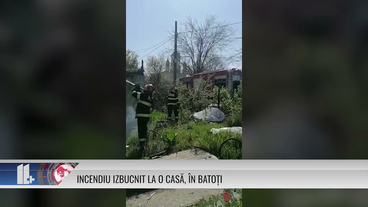 INCENDIU IZBUCNIT LA O CASĂ, ÎN BATOȚI