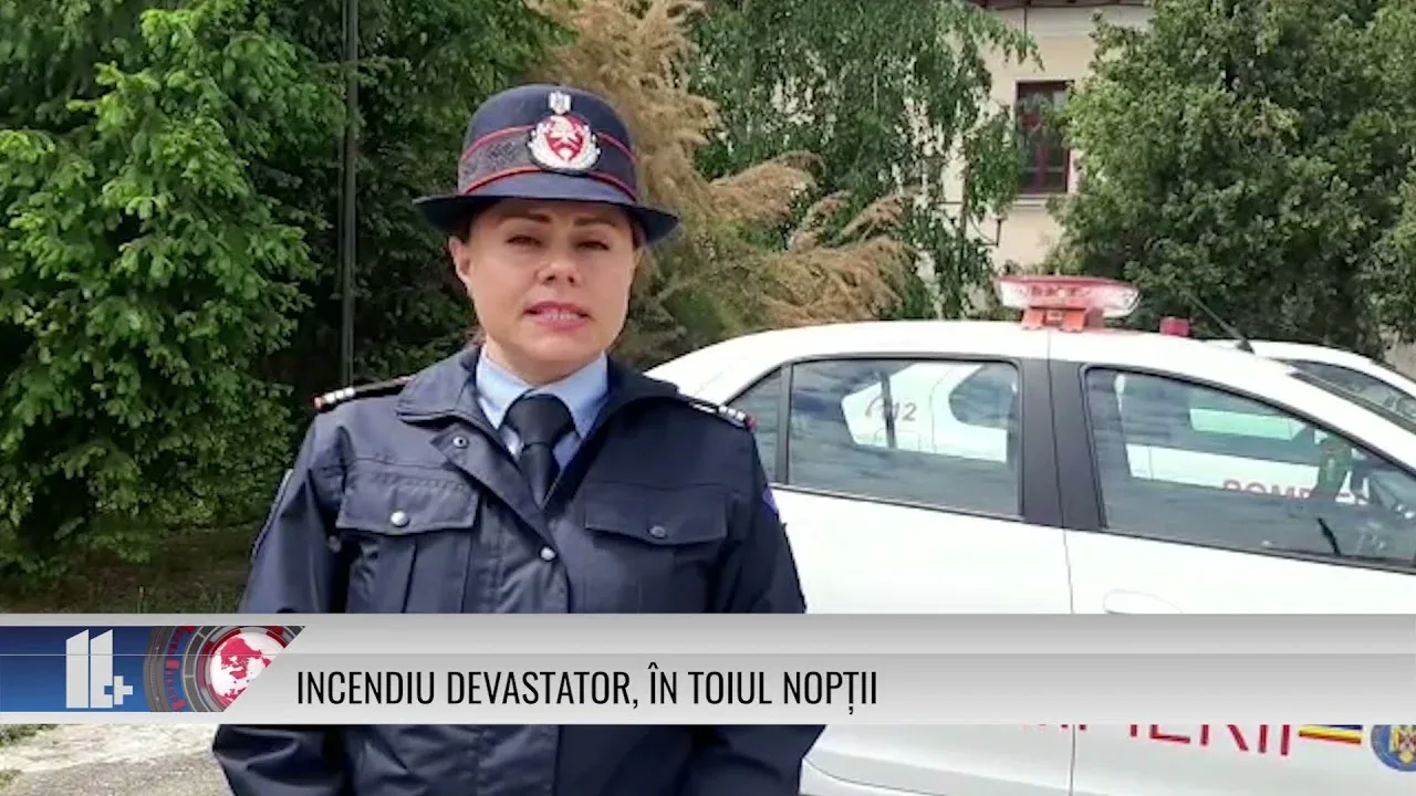 INCENDIU DEVASTATOR, ÎN TOIUL NOPȚII