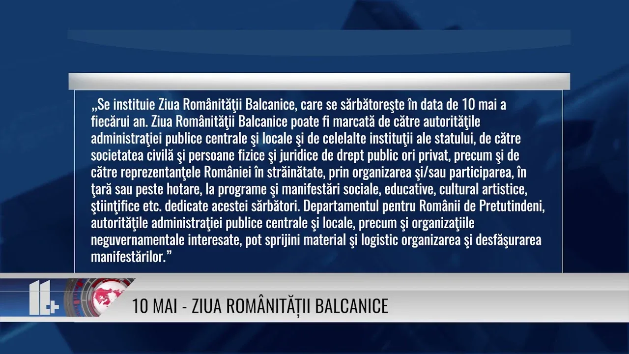 10 MAI ZIUA ROMANITĂȚII BALCANICE