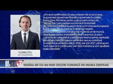 ROMANIA ARE CEA MAI MARE CREȘTERE ECONOMICĂ DIN UNIUNEA EUROPEANĂ