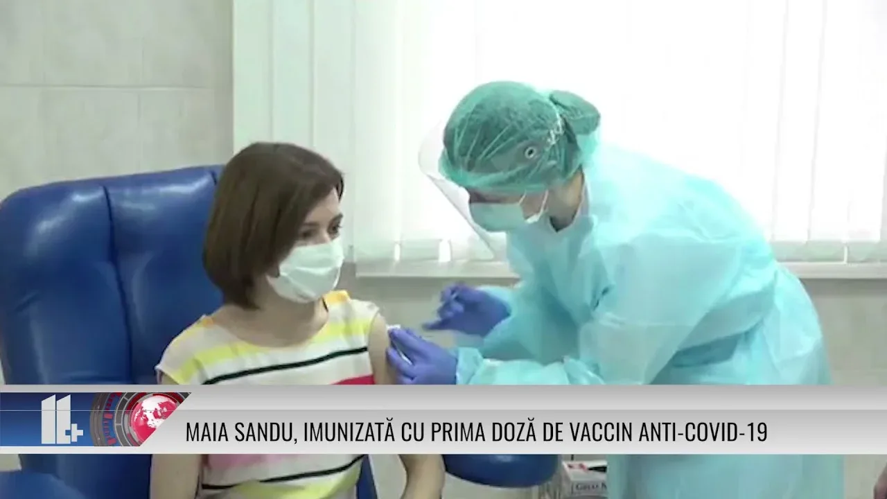 MAIA SANDU, IMUNIZATĂ CU PRIMA DOZĂ DE VACCIN ANTI COVID 19