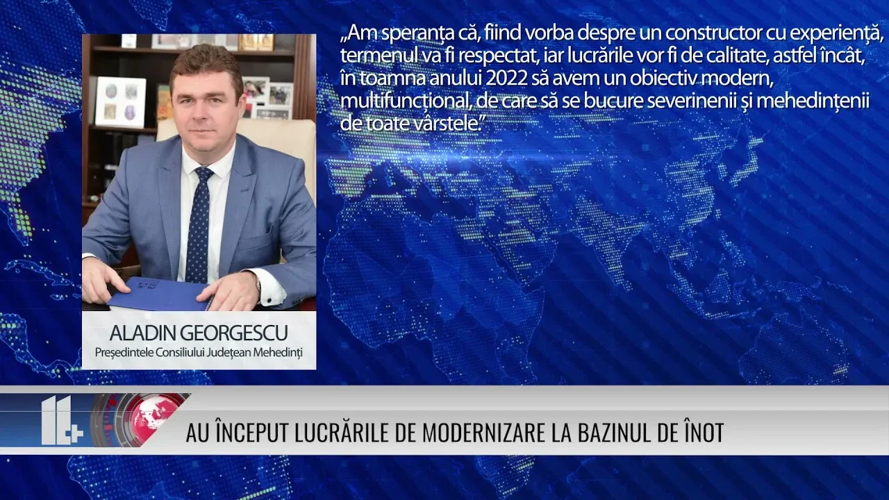 AU ÎNCEPUT LUCRĂRILE DE MODERNIZARE LA BAZINUL DE ÎNOT