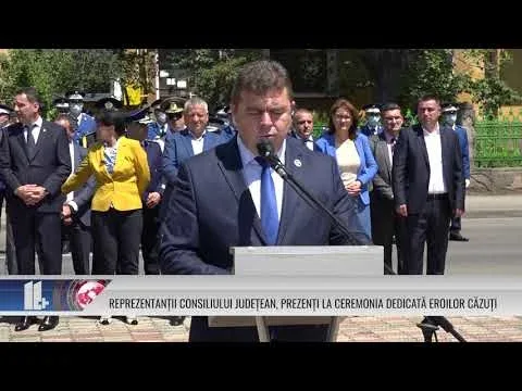 REPREZENTANȚII CONSILIULUI JUDEȚEAN, PREZENȚI LA CEREMONIA DEDICATĂ EROILOR CĂZUȚI