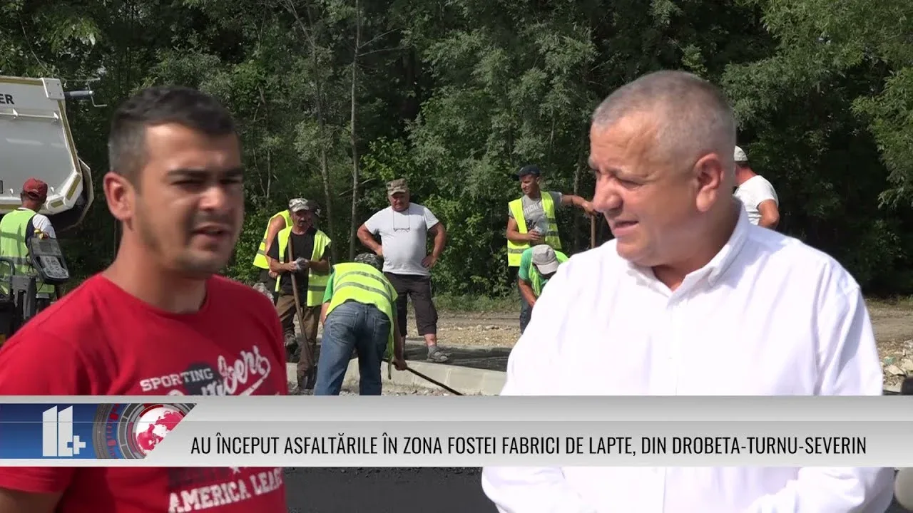 AU ÎNCEPUT ASFALTĂRILE ÎN ZONA FOSTEI FABRICI DE LAPTE, DIN DROBETA TURNU SEVERIN