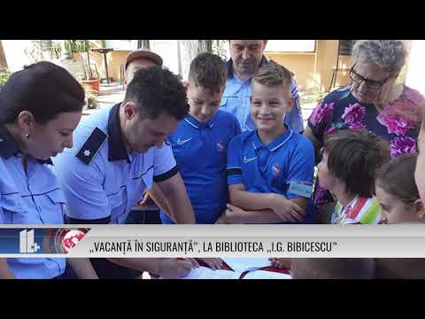 „VACANȚĂ ÎN SIGURANȚĂ”, LA BIBLIOTECA „I G  BIBICESCU”