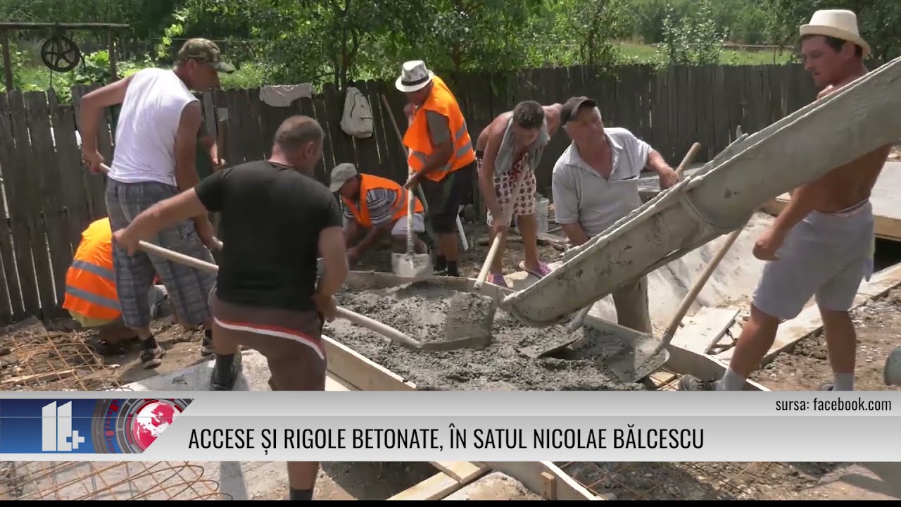 ACCESE ȘI RIGOLE BETONATE, ÎN SATUL NICOLAE BĂLCESCU