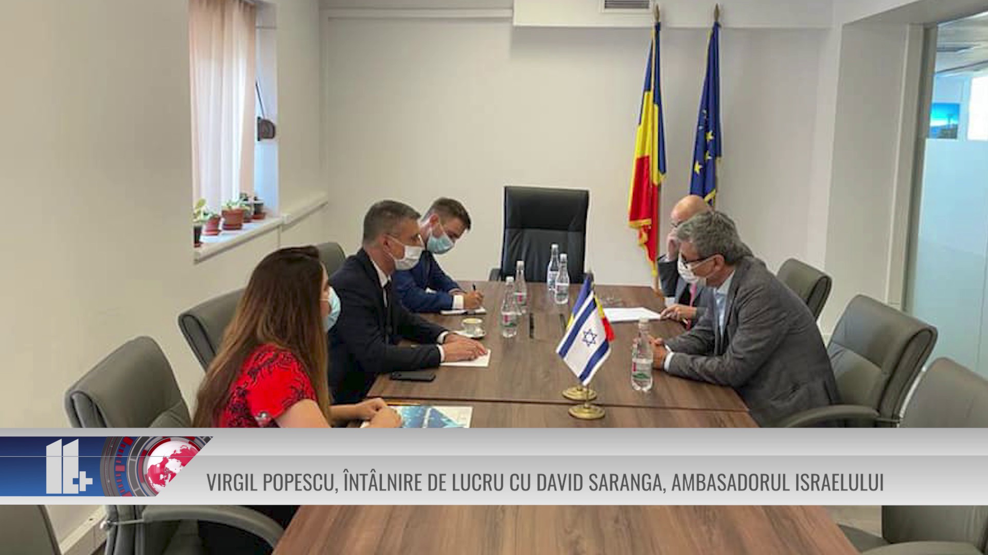 VIRGIL POPESCU, ÎNTÂLNIRE DE LUCRU CU DAVID SARANGA, AMBASADORUL ISRAELULUI