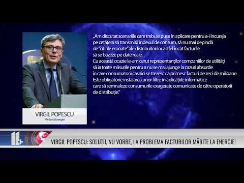 VIRGIL POPESCU: SOLUȚII, NU VORBE, LA PROBLEMA FACTURILOR MĂRITE LA ENERGIE!