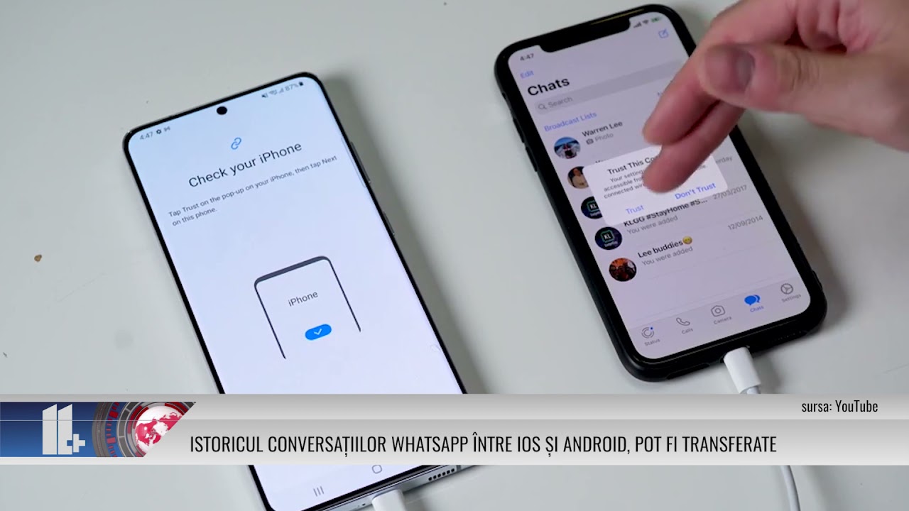 ISTORICUL CONVERSAȚIILOR WHATSAPP ÎNTRE IOS ȘI ANDROID, POT FI TRANSFERATE