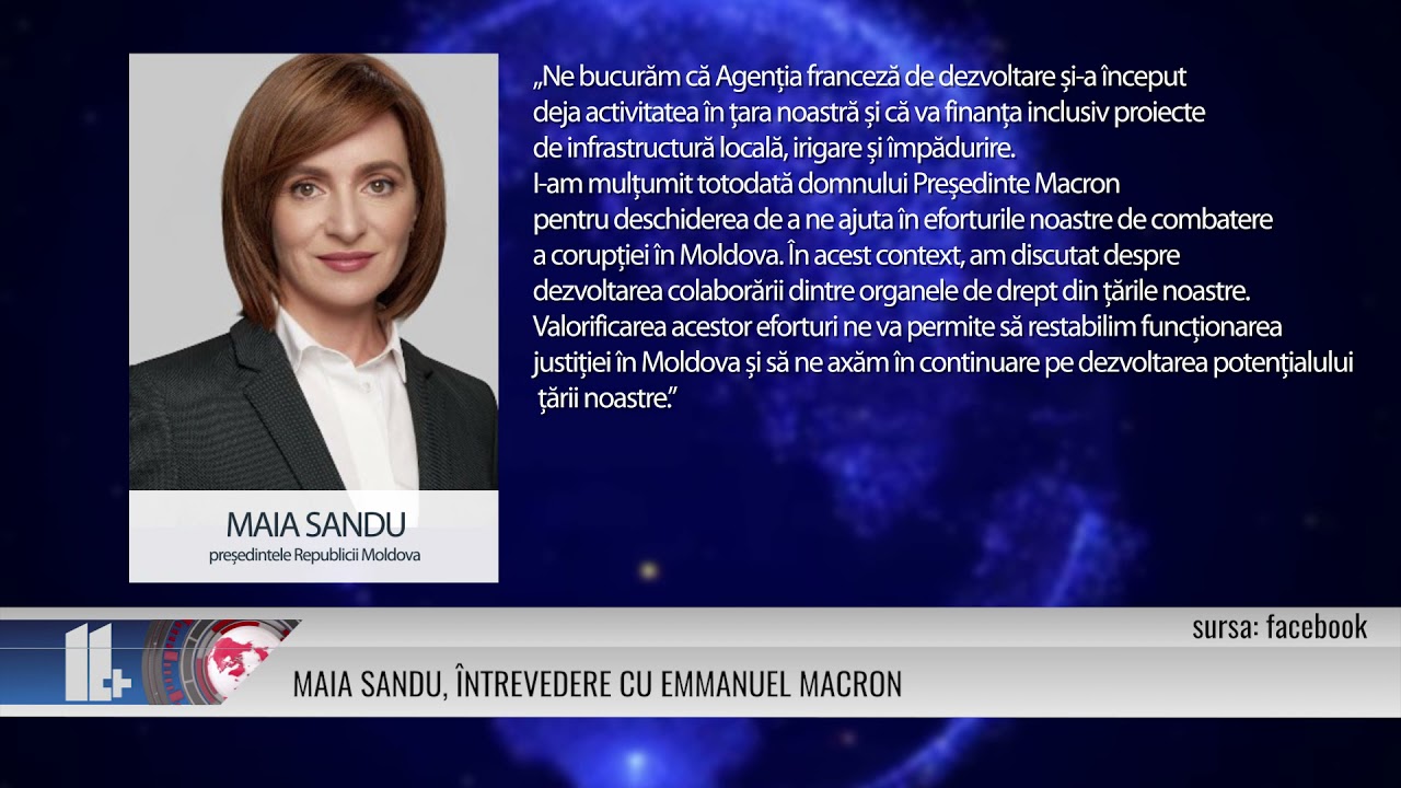 MAIA SANDU, ÎNTREVEDERE CU EMMANUEL MACRON