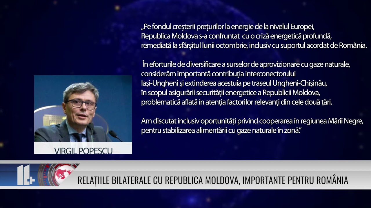 RELAȚIILE BILATERALE CU REPUBLICA MOLDOVA, IMPORTANTE PENTRU ROMÂNIA