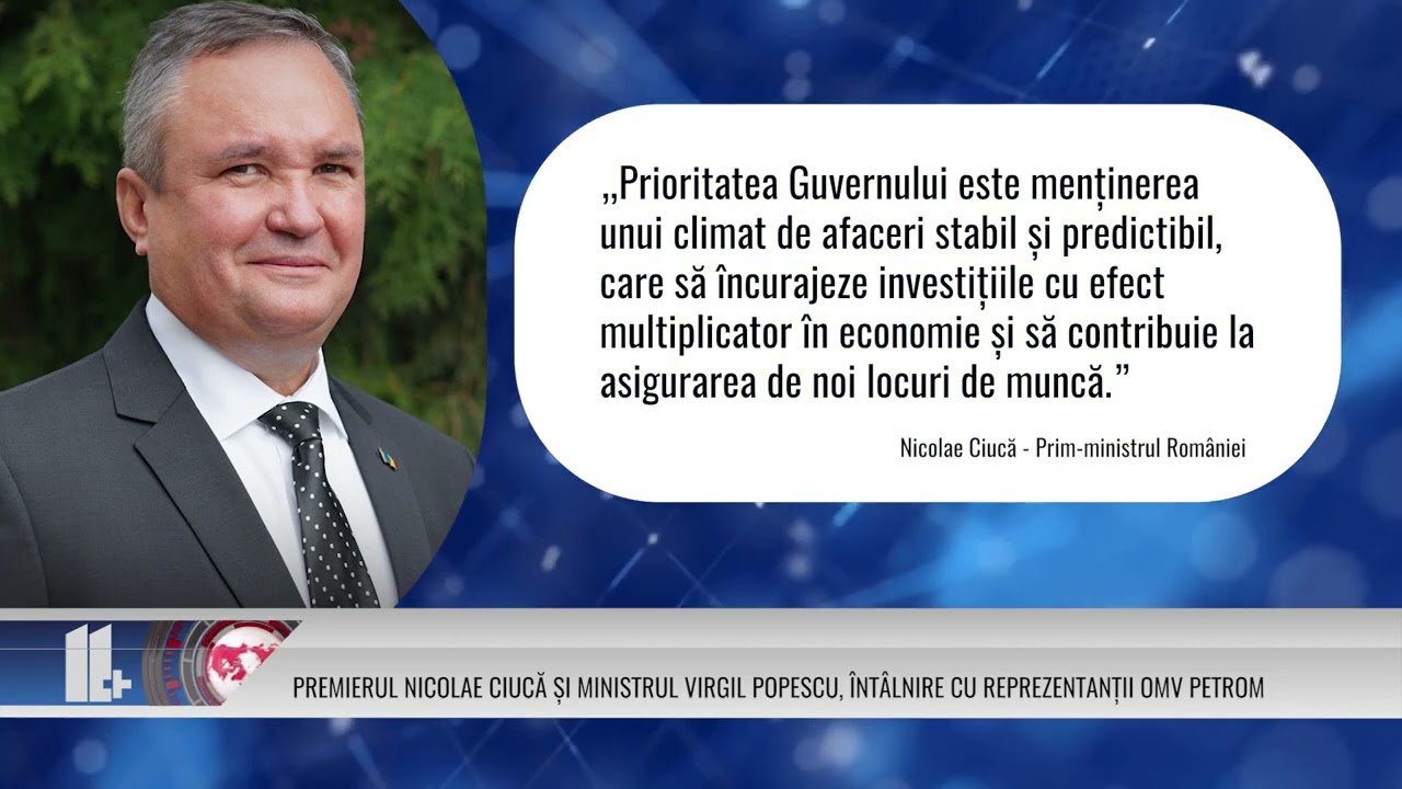 Premierul Nicolae Ciucă și ministrul Virgil Popescu, întâlnire cu reprezentanții OMV Petrom