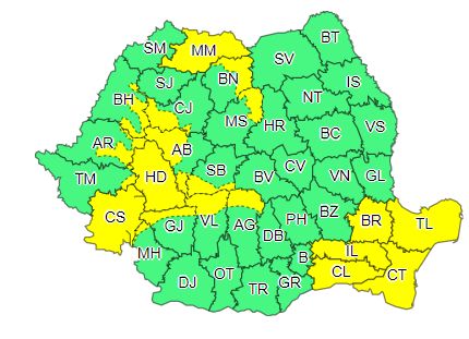 Meteo: Vin ploile! Atenționare de cod galben pentru Mehedinți