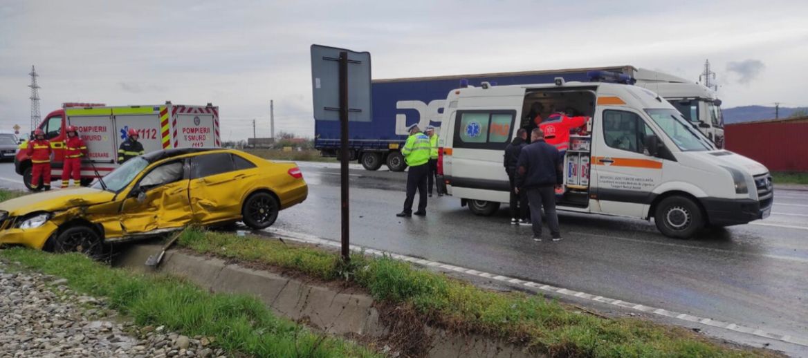 Accident rutier, pe centura ocolitoare a municipiului Drobeta-Turnu-Severin