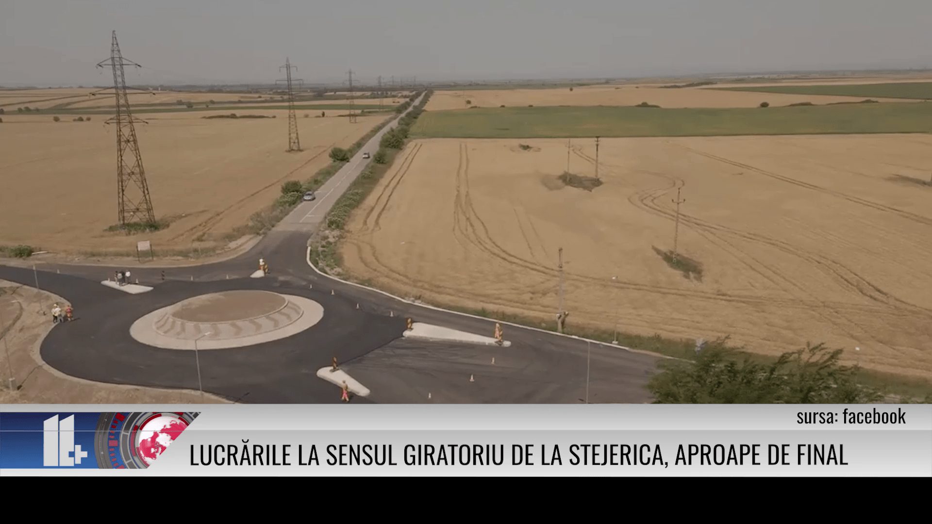 Lucrările la sensul giratoriu de la Stejerica, aproape de final