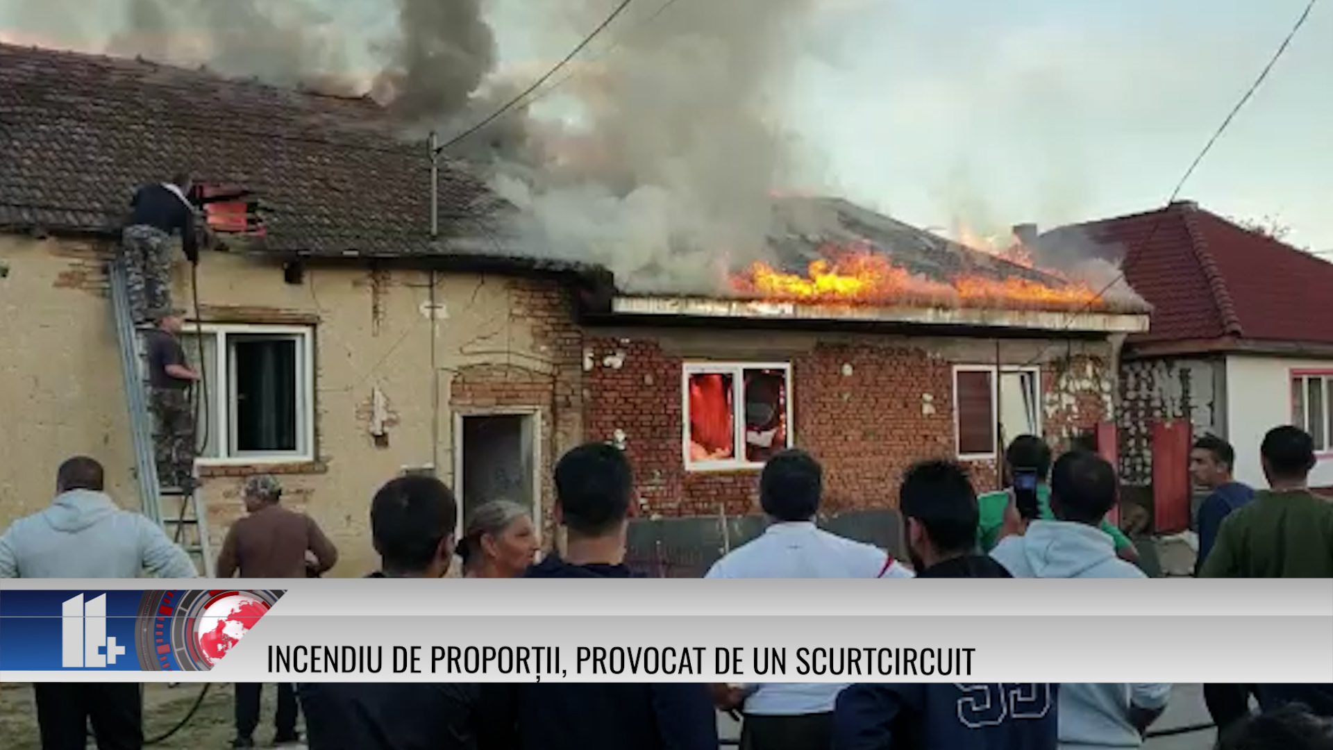 Incendiu de proporții, provocat de un scurtcircuit