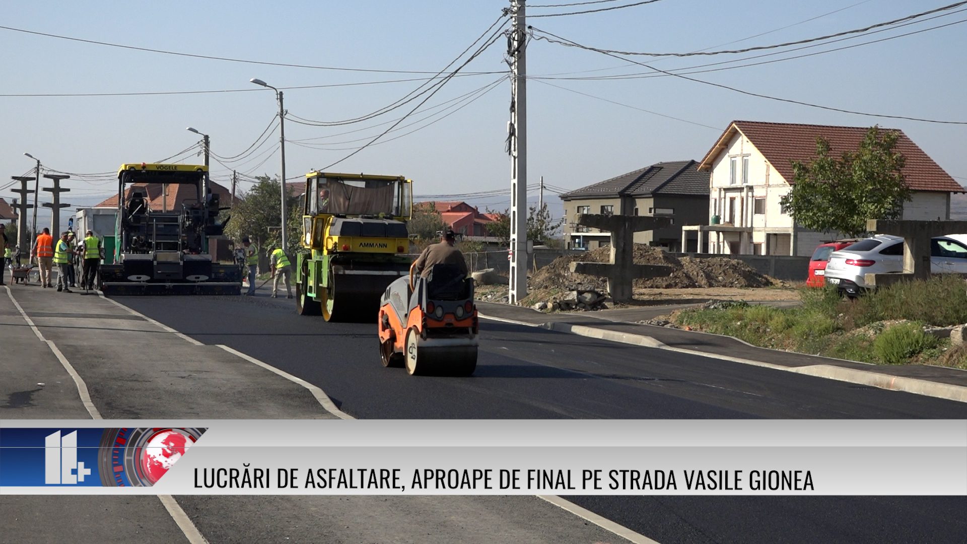 Lucrări de asfaltare, aproape de final pe strada Vasile Gionea