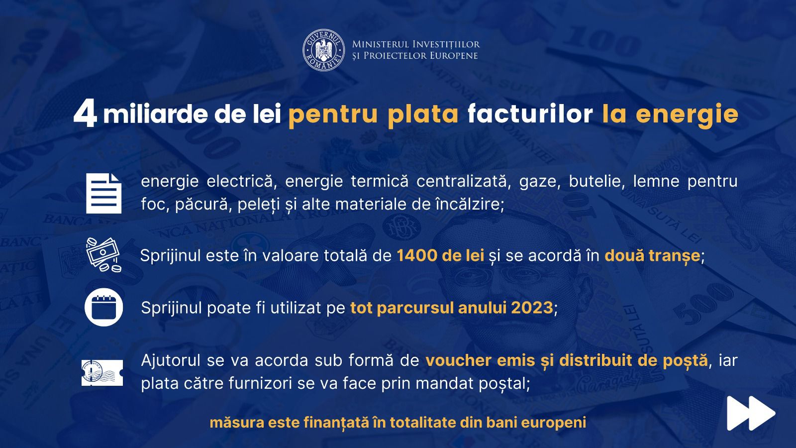 Românii vulnerabili vor primi 1.400 de lei pentru plata facturilor la energie