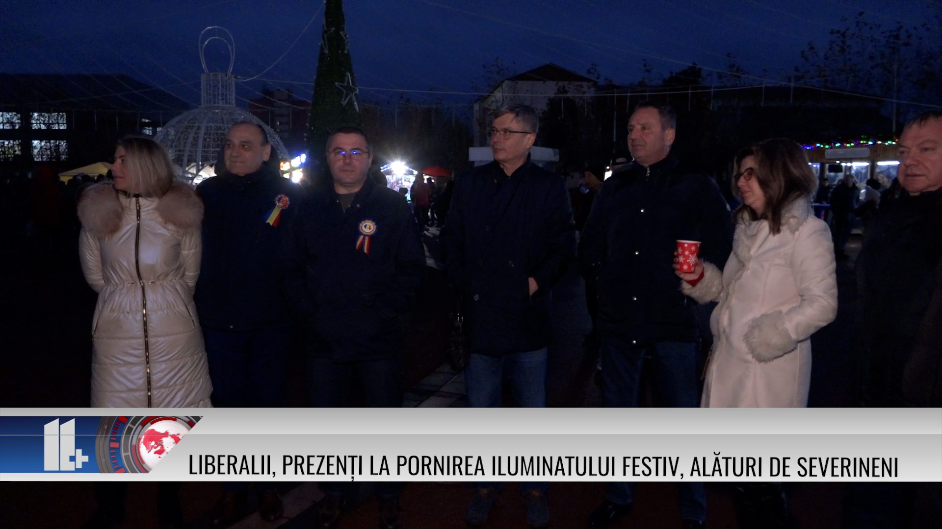 Liberalii, prezenți la pornirea iluminatului festiv, alături de severineni