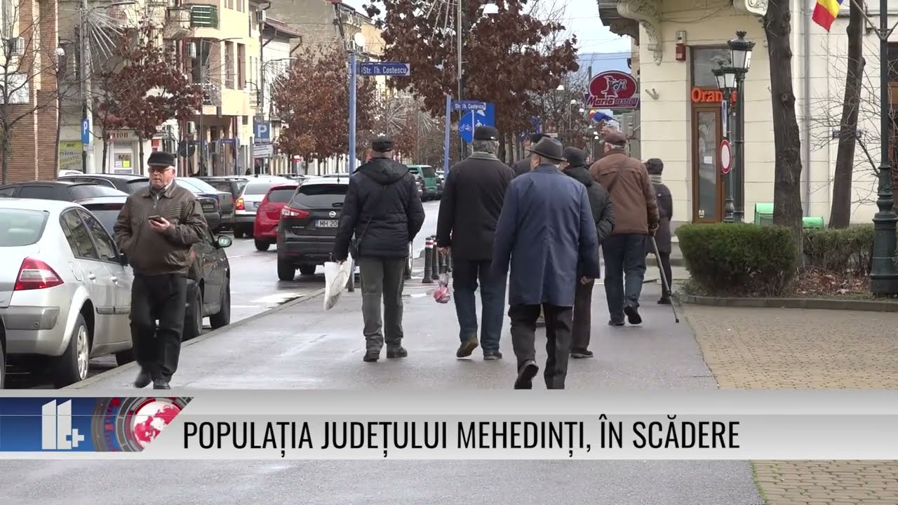 Populația județului Mehedinți, în scădere