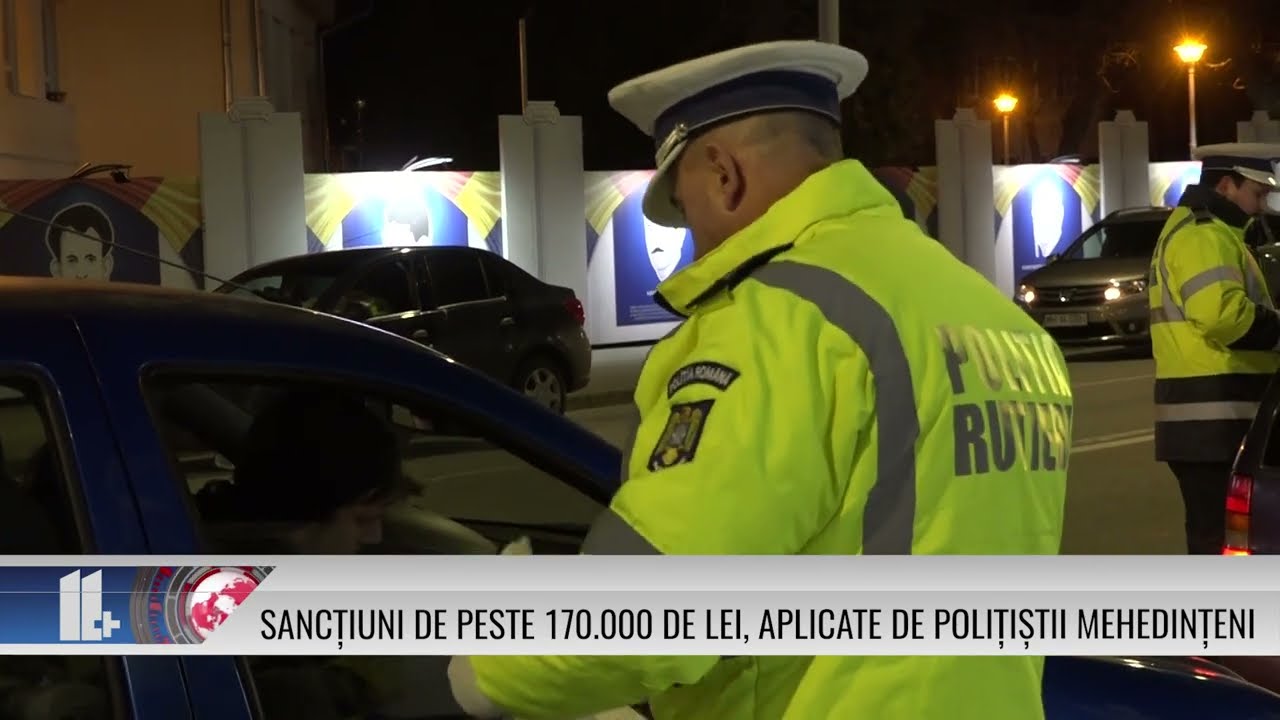 Sancțiuni de peste 170 000 de lei, aplicate de polițiștii mehedințeni