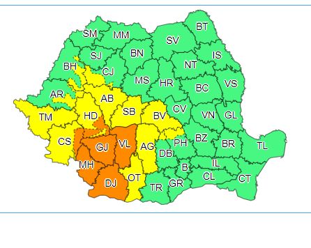 Meteo! Atenție! Avertizări de furtuni violente