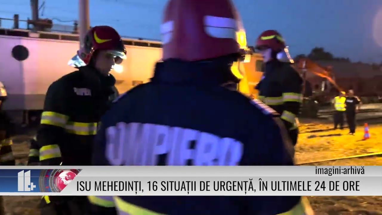 ISU Mehedinți, 16 situații de urgență, în ultimele 24 de ore