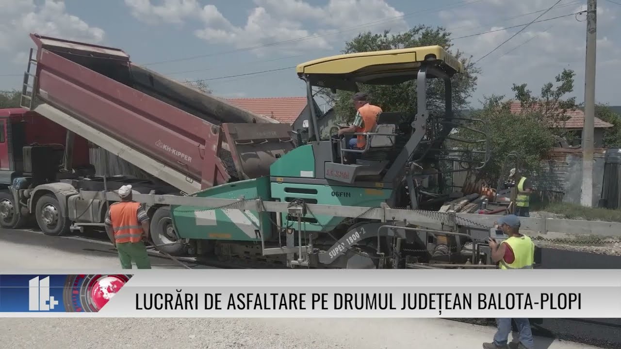 Lucrări de asfaltare pe drumul județean Balota-Plopi