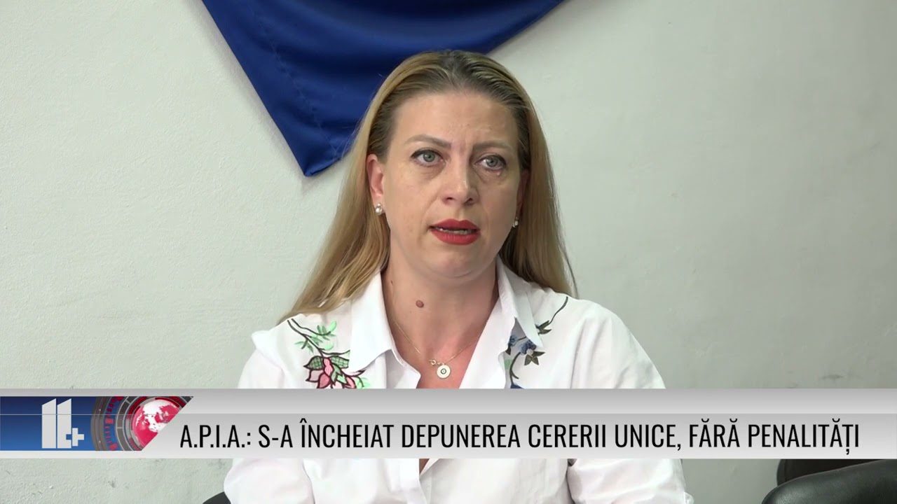 A.P.I.A.: S-a încheiat depunerea cererii unice, fără penalități