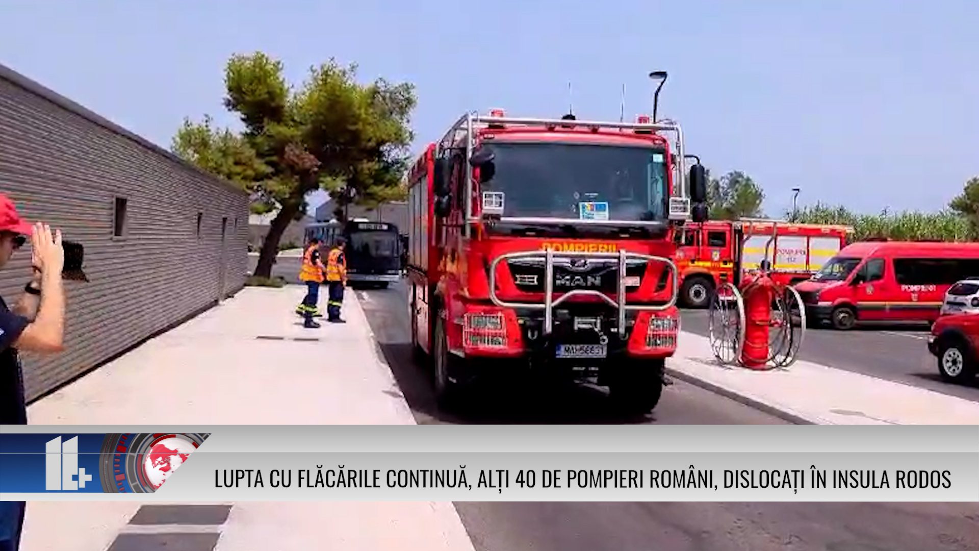 Lupta cu flăcările continuă, alți 40 de pompieri români, dislocați în insula Rodos