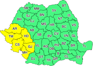 Atenție! După caniculă vin furtuni! Avertizare de cod galben pentru Mehedinți