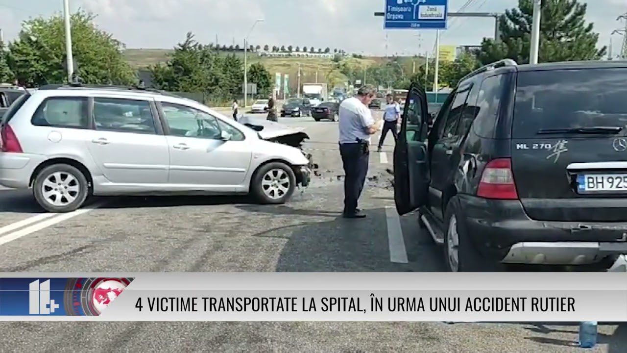 4 victime transportate la spital, în urma unui accident rutier