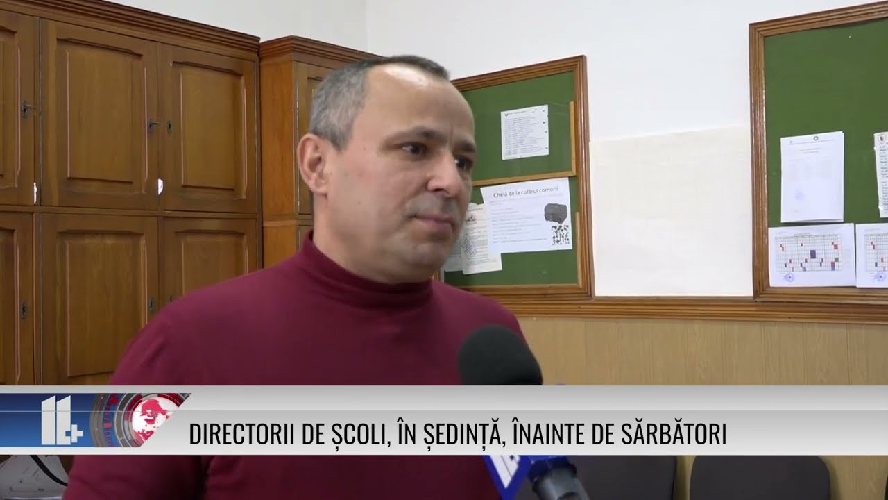 Directorii de școli, în ședință, înainte de sărbători