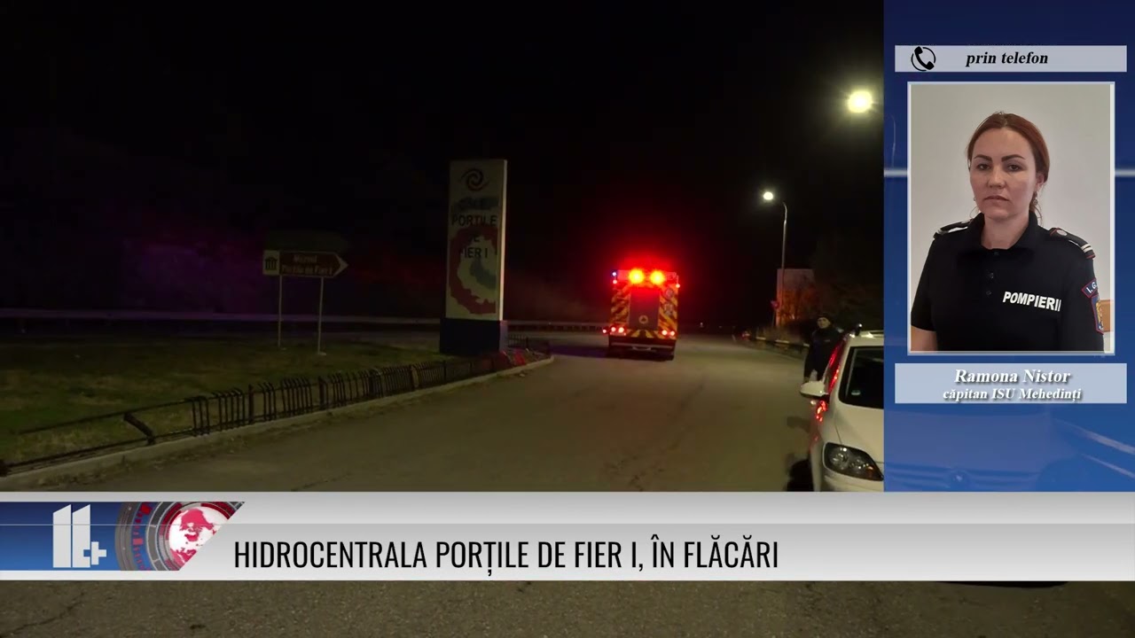 Hidrocentrala Porțile de Fier I, în flăcări