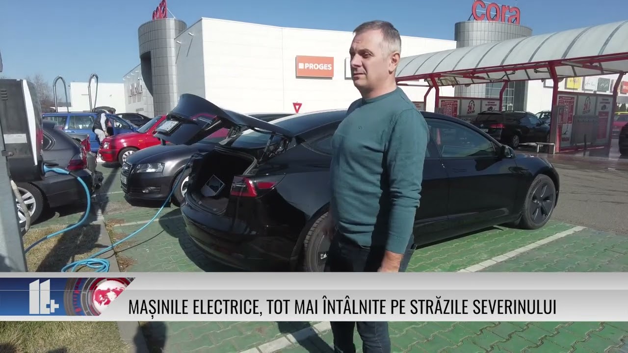 Mașinile electrice, tot mai întâlnite pe străzile Severinului