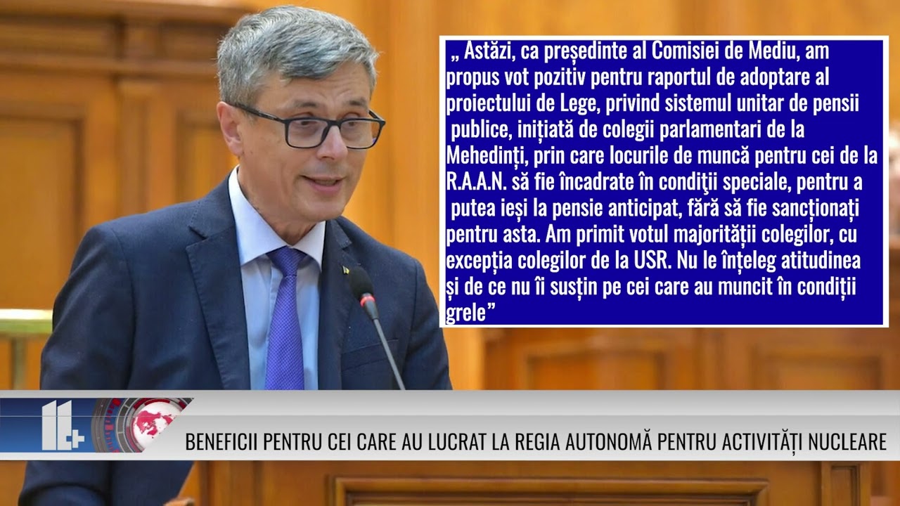 Virgil Popescu: Beneficii pentru cei care au lucrat la Regia Autonomă pentru Activități Nucleare