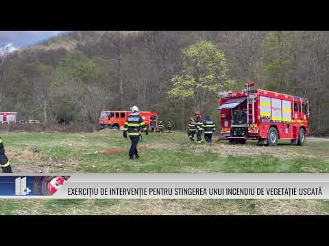 Exercițiu de intervenție pentru stingerea unui incendiu de vegetație