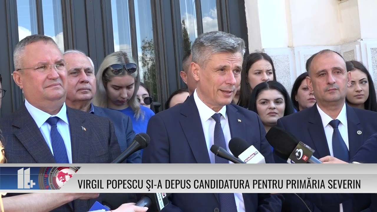 Virgil Popescu şi-a depus candidatura pentru primăria Severin