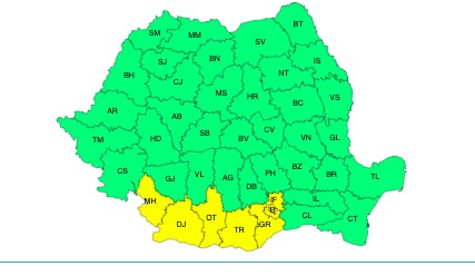 Atenție! Avertizare de cod galben de vreme severă