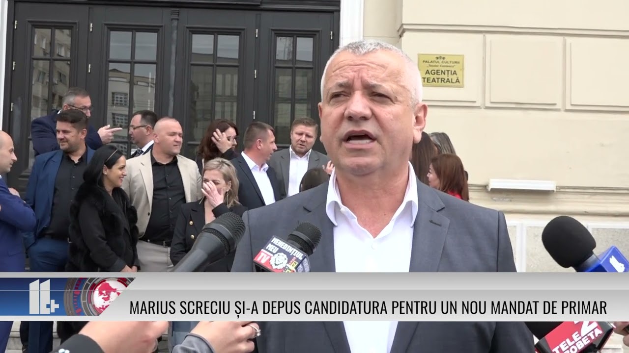 Marius Screciu și-a depus candidatura pentru un nou mandat de primar